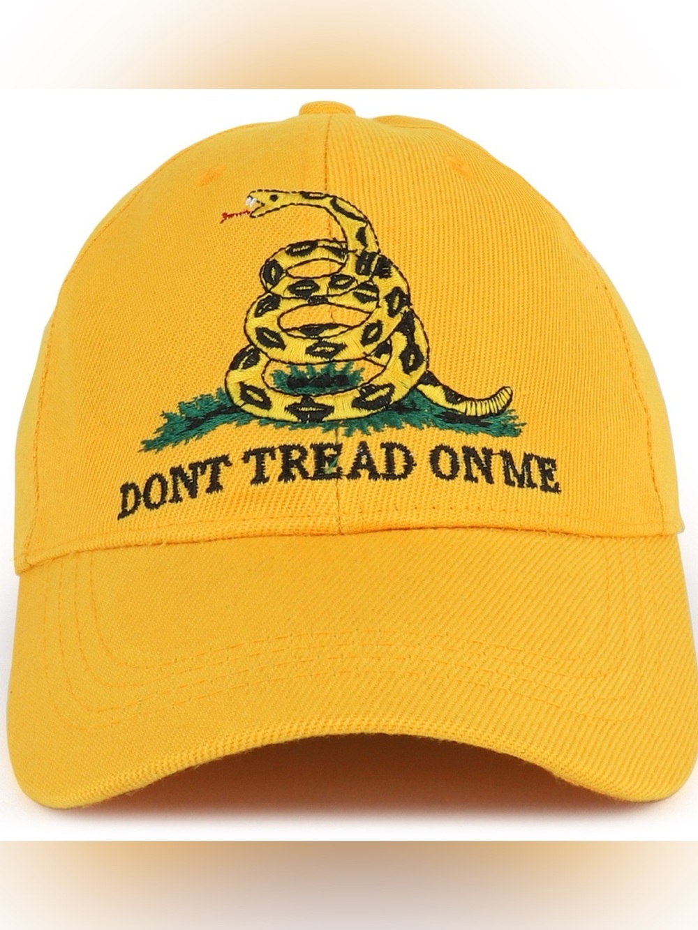 Don't Tread On Me Snake Gadsden Flag Embroidered Structured Ball Cap